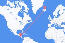 Flyrejser fra Managua, Nicaragua til Akureyri, Island