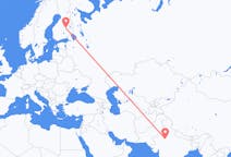 Flyreiser fra Jaipur, India til Kuopio, Finland