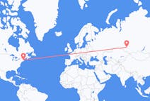 Flights from Boston, the United States to Novosibirsk, Russia