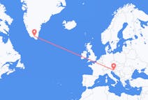 Vluchten van Ljubljana, Slovenië naar Narsarsuaq, Groenland
