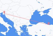 Vols depuis Ordu, Turquie pour Rijeka, Croatie