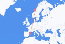 Flights from Trondheim, Norway to Ibiza, Spain
