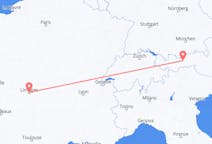 Flyreiser fra Innsbruck, Østerrike til Limoges, Frankrike