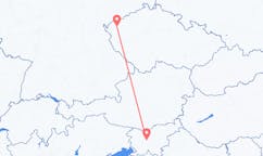Fly fra Karlovy Vary til Ljubljana