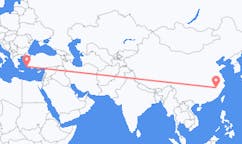 중국 상라오에서 출발해 그리스 코스로(으)로 가는 항공편