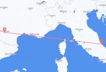 Flyrejser fra Toulouse, Frankrig til Pescara, Italien
