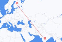 Flyreiser fra Hyderabad, India til Kuopio, Finland