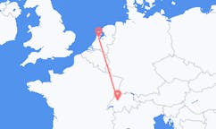 Vluchten van Bern, Zwitserland naar Amsterdam, Nederland