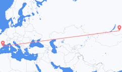 Flights from Chita, Russia to Girona, Spain