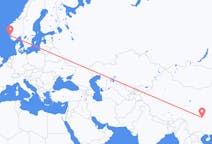 Flyreiser fra Chongqing, Kina til Haugesund, Norge