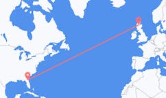 Loty z Jacksonville, Stany Zjednoczone do Inverness, Szkocja