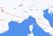 Flyreiser fra Brive-la-Gaillarde, Frankrike til Pescara, Italia