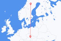 Flyreiser fra Vilhelmina, Sverige til Vienna, Østerrike