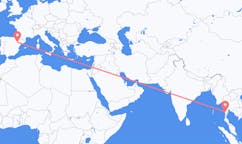 Flyg från Myeik, Myanmar, Myanmar (Burma) till Zaragoza, Spanien
