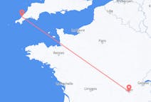 Flyg från Lyon, Frankrike till Newquay, England
