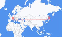出发地 日本釧路市目的地 法国阿雅克肖的航班