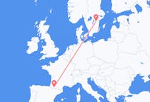 Flights from Lourdes, France to Linköping, Sweden