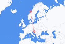 Flyg från Split, Kroatien till Trondheim, Norge