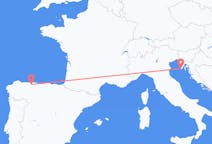 Flyreiser fra Pula, Kroatia til Santiago del Monte, Spania