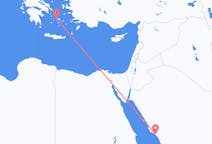 Vluchten van Yanbu, Saoedi-Arabië naar Paros, Griekenland