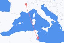 튀니지 제르바에서 출발해 프랑스 그르노블까지(으)로 가는 항공편