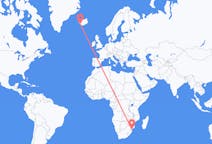 Vluchten van Maputo, Mozambique naar Reykjavík, IJsland