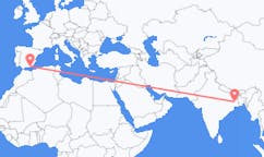 Vluchten van Durgapur naar Almería