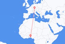 Flyreiser fra Lagos, Nigeria til Memmingen, Tyskland