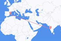 Flyreiser fra Hubli-Dharwad, India til Ibiza, Spania