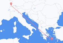 Flights from Basel in Switzerland to Santorini in Greece