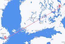 Vluchten van Joensuu, Finland naar Stockholm, Zweden