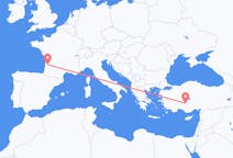 出发地 法国出发地 波尔多目的地 土耳其科尼亞的航班