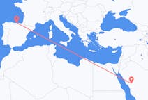 Vluchten van Medina, Benevento, Saoedi-Arabië naar Santander, Spanje