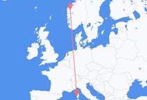 Flyreiser fra Sandane, Norge til Ajaccio, Frankrike