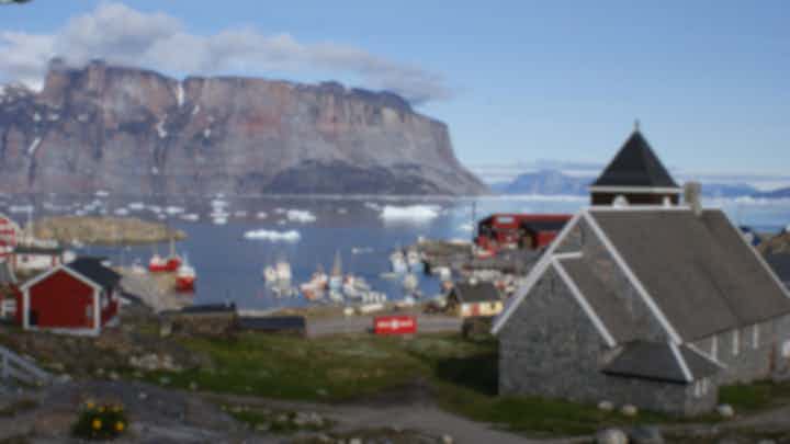 Vluchten van Upernavik, Groenland naar Uummannaq, Groenland