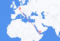 Flyreiser fra Aden, til Strasbourg