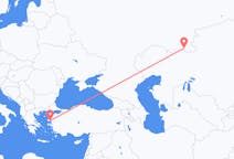 Flyg från Orsk till Mytilene