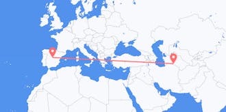 出发地 土库曼斯坦目的地 西班牙的航班