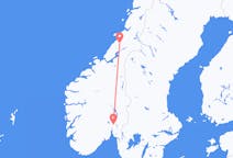 Vols depuis la ville de Namsos vers la ville d'Oslo