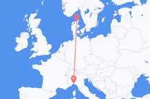 Flights from Genoa to Aalborg