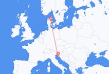 出发地 丹麦出发地 奥胡斯目的地 克罗地亚普拉的航班