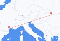 Flyrejser fra Satu Mare, Rumænien til Aspiran, Frankrig