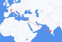 出发地 印度出发地 科泽科德目的地 法国尼姆的航班