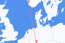 Vluchten van Stavanger, Noorwegen naar Frankfurt, Duitsland