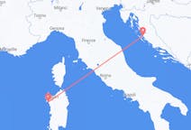 Flyg från Zadar, Kroatien till Alghero, Italien