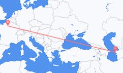 Flyg från Türkmenbaşy, Turkmenistan till Paris, Frankrike