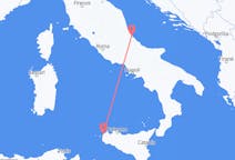 Vluchten van Trapani, Italië naar Pescara, Italië