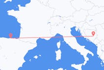 来自波斯尼亚和黑塞哥维那出发地 塞拉耶佛目的地 西班牙桑坦德的航班