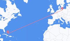 Flyrejser fra Deadman's Cay, Bahamas til Stettin, Polen