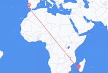 Flyreiser fra Toliara, Madagaskar til Faro, Portugal